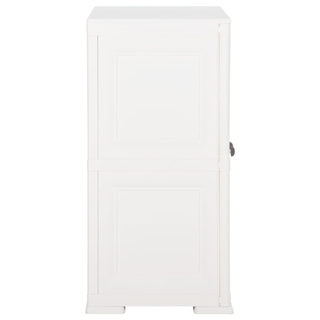 vidaXL Kunststoffschrank 79x43x85,5 cm Holzdesign Angora-Weiß