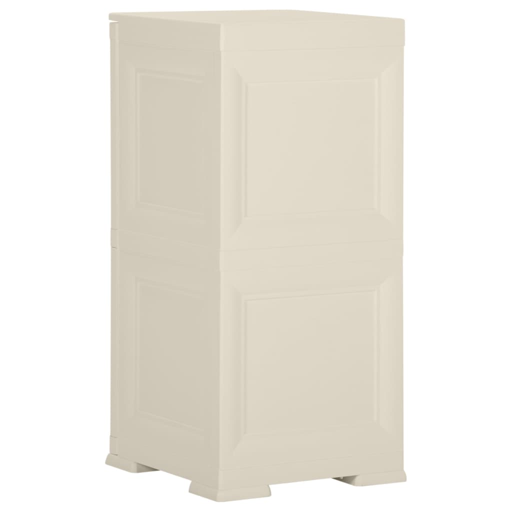 vidaXL Kunststoffschrank 40x43x85,5 cm Holzdesign Vanilleeis