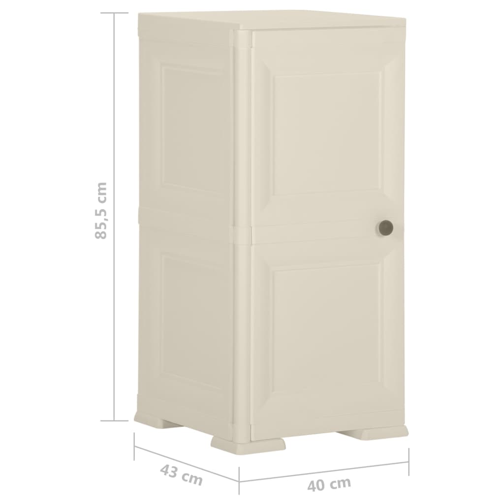 vidaXL Kunststoffschrank 40x43x85,5 cm Holzdesign Vanilleeis