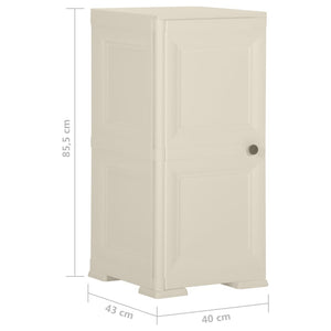 vidaXL Kunststoffschrank 40x43x85,5 cm Holzdesign Vanilleeis