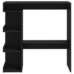 Bartisch mit Regal Schwarz 100x50x101,5 cm Holzwerkstoff Stilecasa