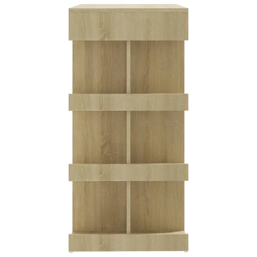 Bartisch mit Regal Sonoma-Eiche 100x50x101,5 cm Holzwerkstoff Stilecasa