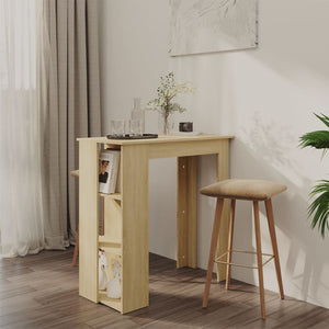 Bartisch mit Regal Sonoma-Eiche 102x50x103,5 cm Holzwerkstoff