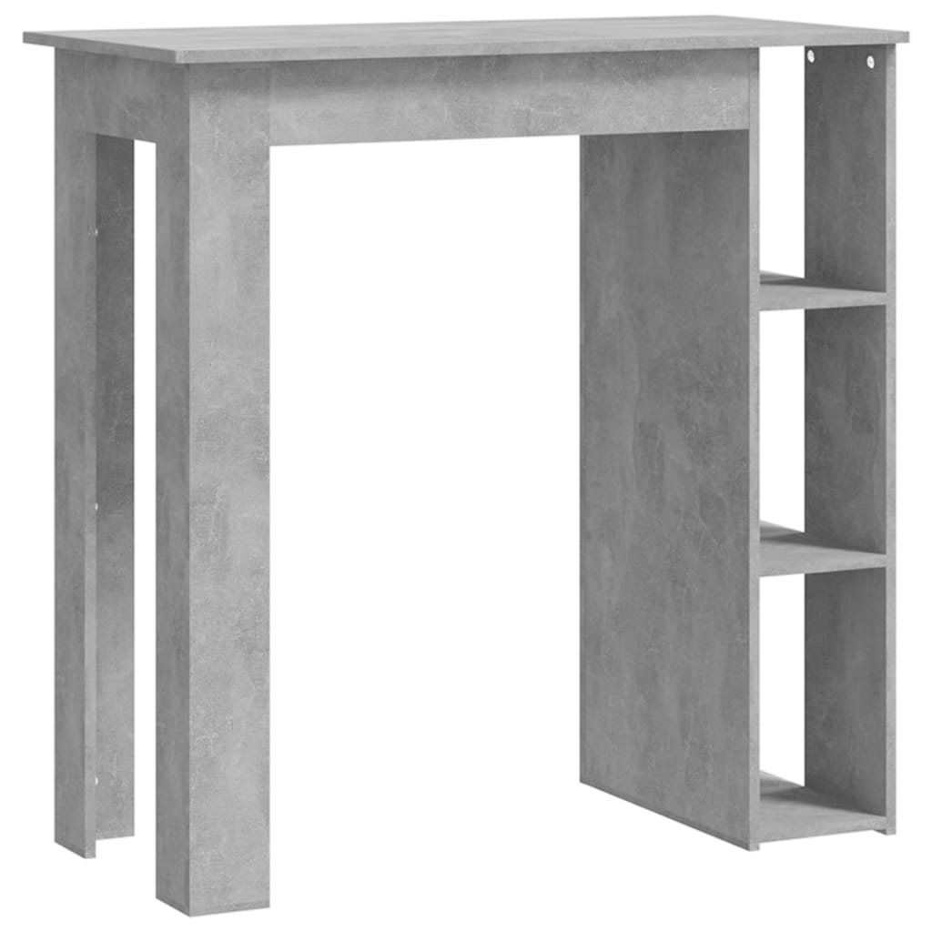 Bartisch mit Regal Betongrau 102x50x103,5 cm Holzwerkstoff