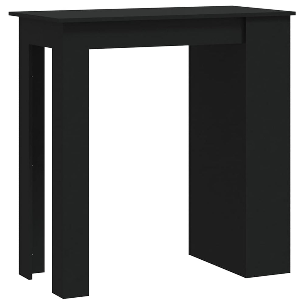 Bartisch mit Ablagefläche Schwarz 102x50x103,5 cm Holzwerkstoff Stilecasa