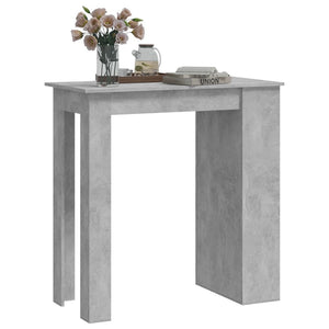 Bartisch mit Regal Betongrau 102x50x103,5 cm Stilecasa