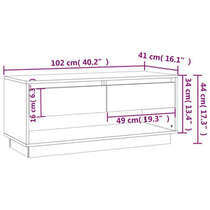 vidaXL TV-Schrank Betongrau 102x41x44 cm Holzwerkstoff