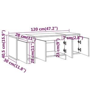 vidaXL TV-Schrank Betongrau 120x30x40,5 cm Holzwerkstoff