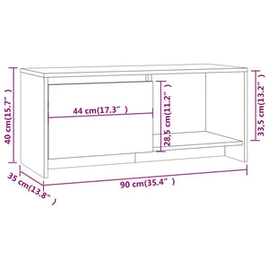 vidaXL TV-Schrank Betongrau 90x35x40 cm Holzwerkstoff