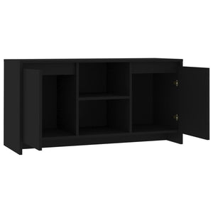 TV-Schrank Schwarz 102x37,5x52,5 cm Holzwerkstoff Stilecasa