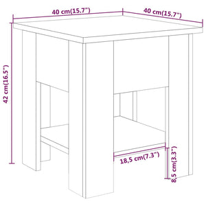 vidaXL Couchtisch Hochglanz-Weiß 40x40x42 cm Holzwerkstoff