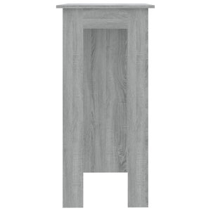 Bartisch mit Regal Grau Sonoma 102x50x103,5 cm Holzwerkstoff