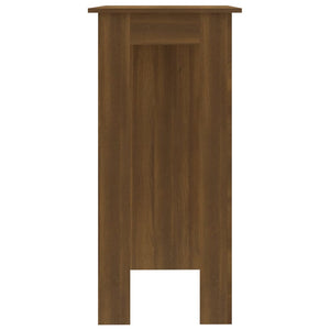 Bartisch mit Regal Braun Eiche 102x50x103,5 cm Holzwerkstoff