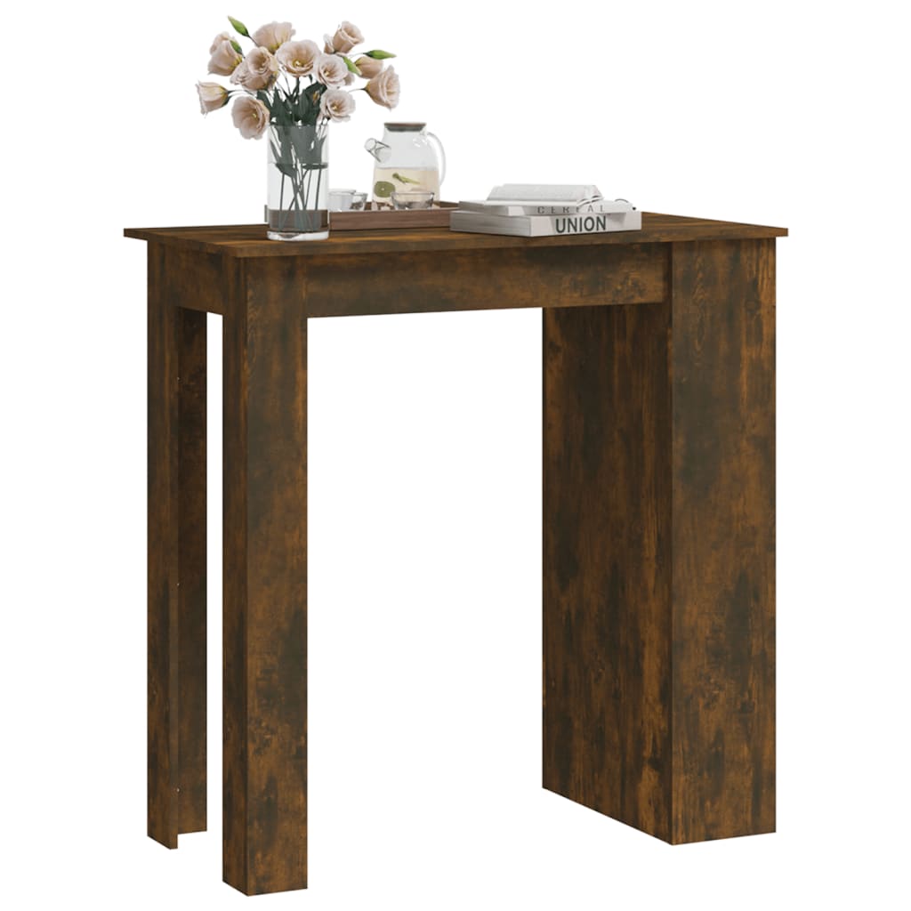 Bartisch mit Regal Räuchereiche 102x50x103,5cm Holzwerkstoff