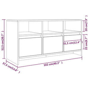 vidaXL TV-Schrank Räuchereiche 102x37,5x52,5 cm Holzwerkstoff