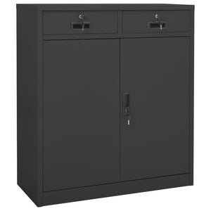 vidaXL Büroschrank mit Pflanzkasten Anthrazit 90x40x125 cm Stahl