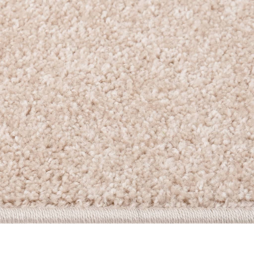 Teppich Kurzflor 80x150 cm Dunkelbeige