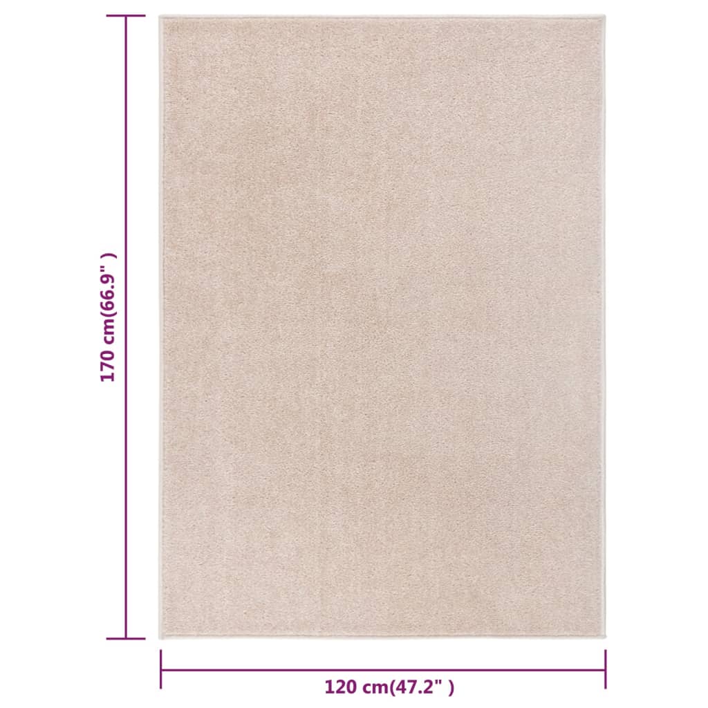 vidaXL Teppich Kurzflor 120x170 cm Dunkelbeige