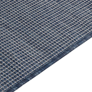 vidaXL Outdoor-Teppich Flachgewebe 80x250 cm Blau