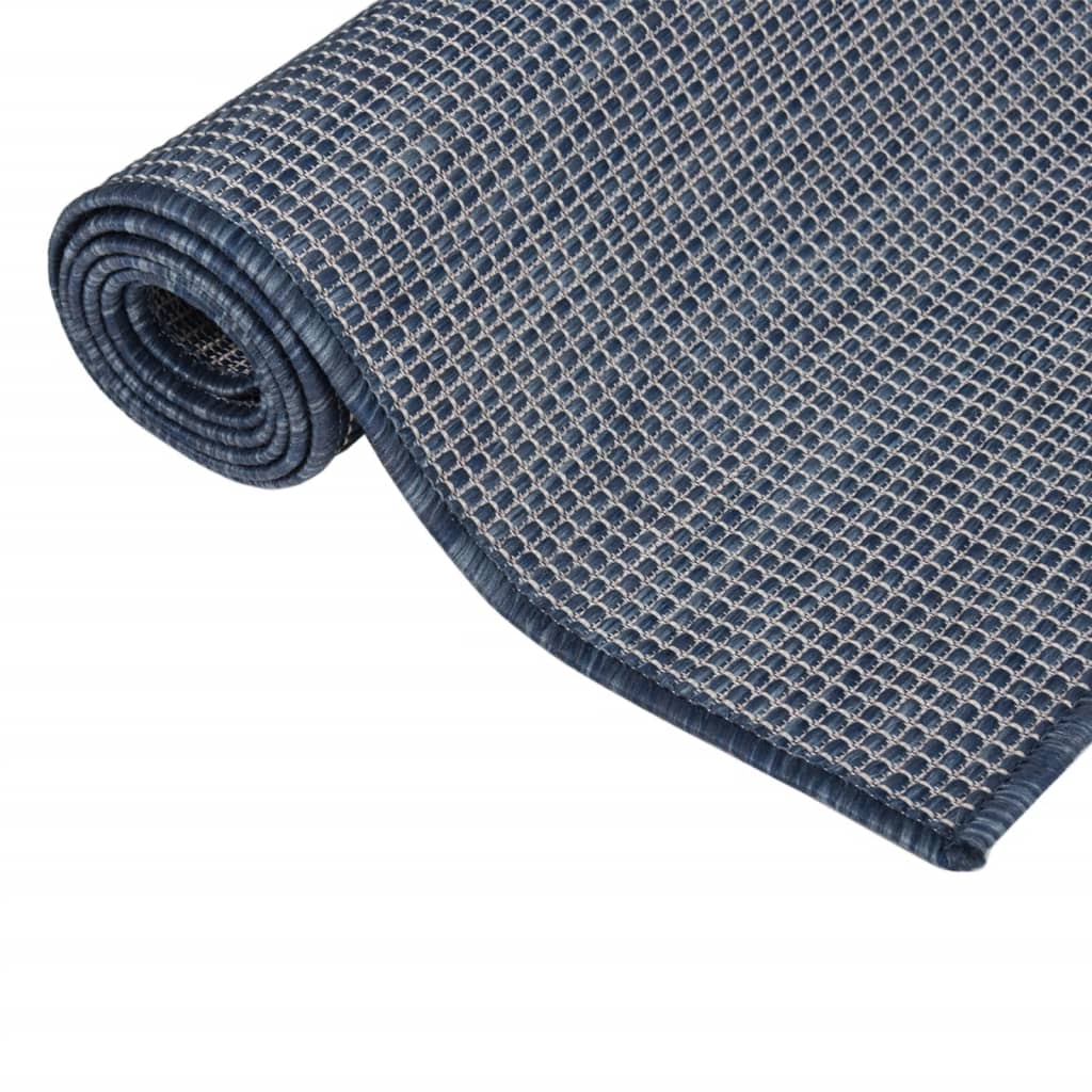 vidaXL Outdoor-Teppich Flachgewebe 200x280 cm Blau