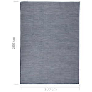 vidaXL Outdoor-Teppich Flachgewebe 200x280 cm Blau