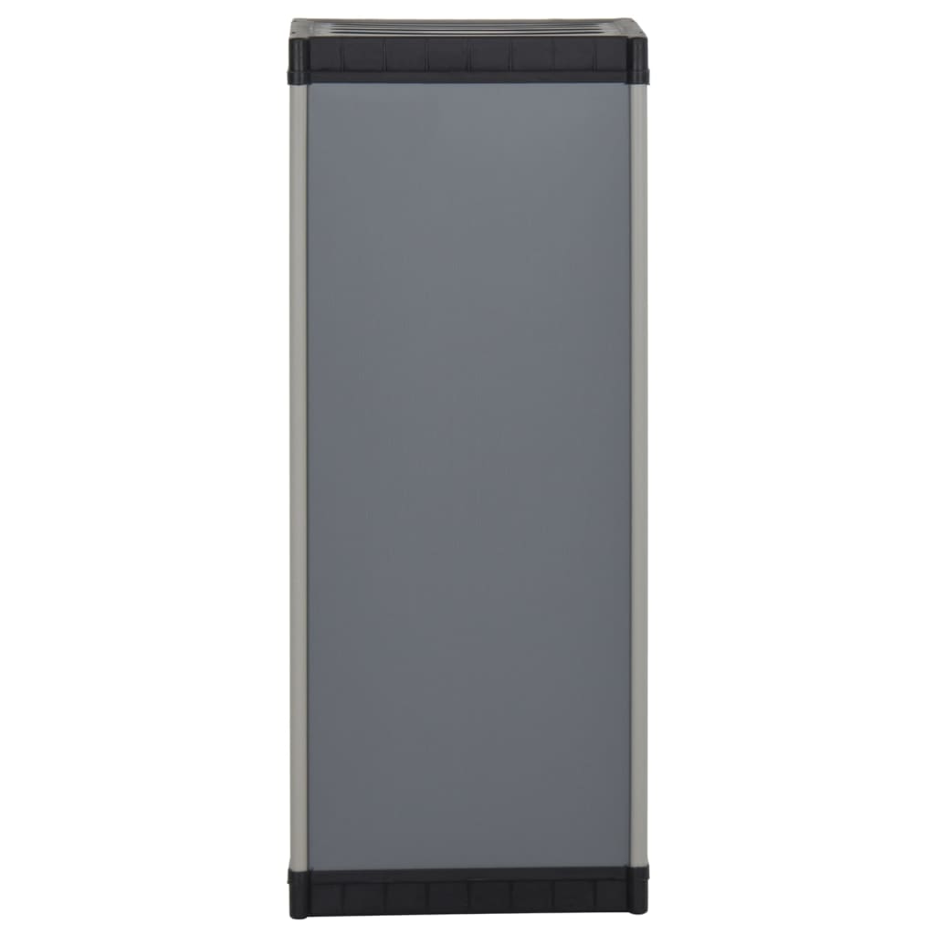 Garten-Lagerschrank mit 1 Boden Grau und Schwarz 35x40x85 cm Stilecasa