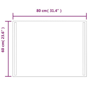 LED-Badspiegel 80x60 cm Stilecasa