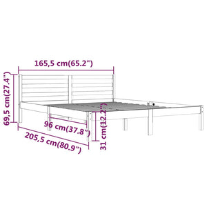 Massivholzbett Kiefer 160x200 cm Stilecasa