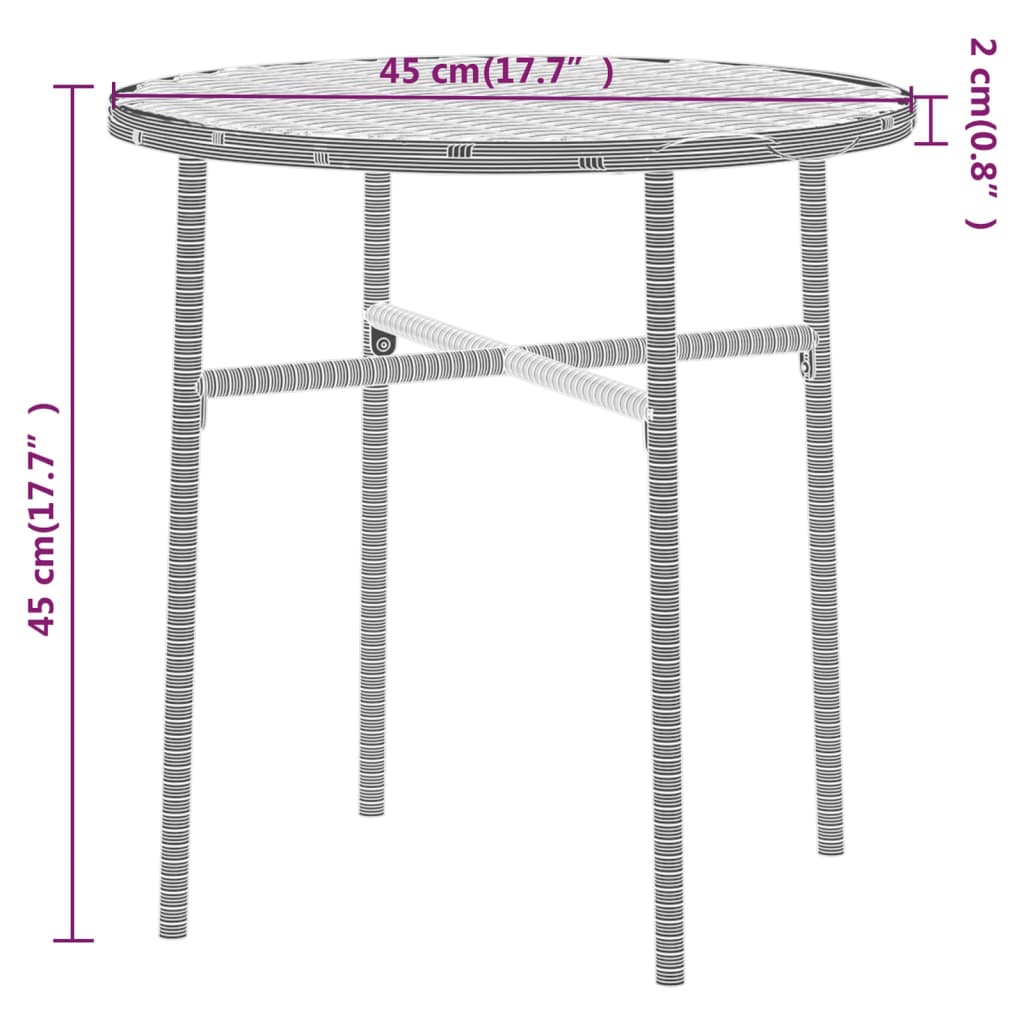 vidaXL 3-tlg. Garten-Essgruppe Poly Rattan Braun