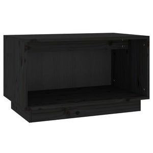 vidaXL TV-Schrank Schwarz 60x35x35 cm Massivholz Kiefer