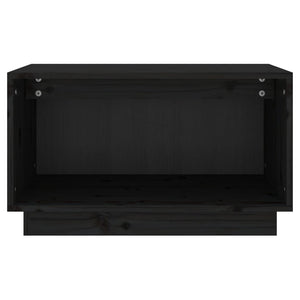 vidaXL TV-Schrank Schwarz 60x35x35 cm Massivholz Kiefer