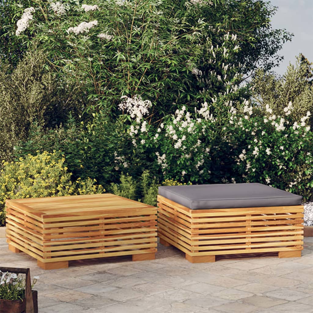 vidaXL 2-tlg. Garten-Lounge-Set Massivholz Teak