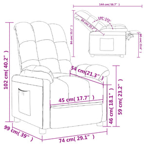 vidaXL Relaxsessel Schwarz Stoff