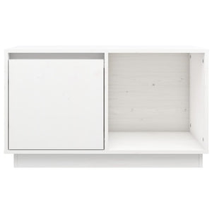 vidaXL TV-Schrank Weiß 74x35x44 cm Massivholz Kiefer