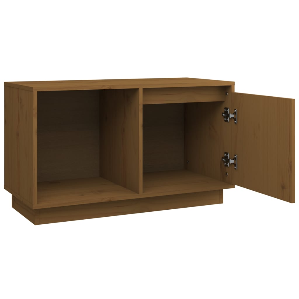 vidaXL TV-Schrank Honigbraun 74x35x44 cm Massivholz Kiefer