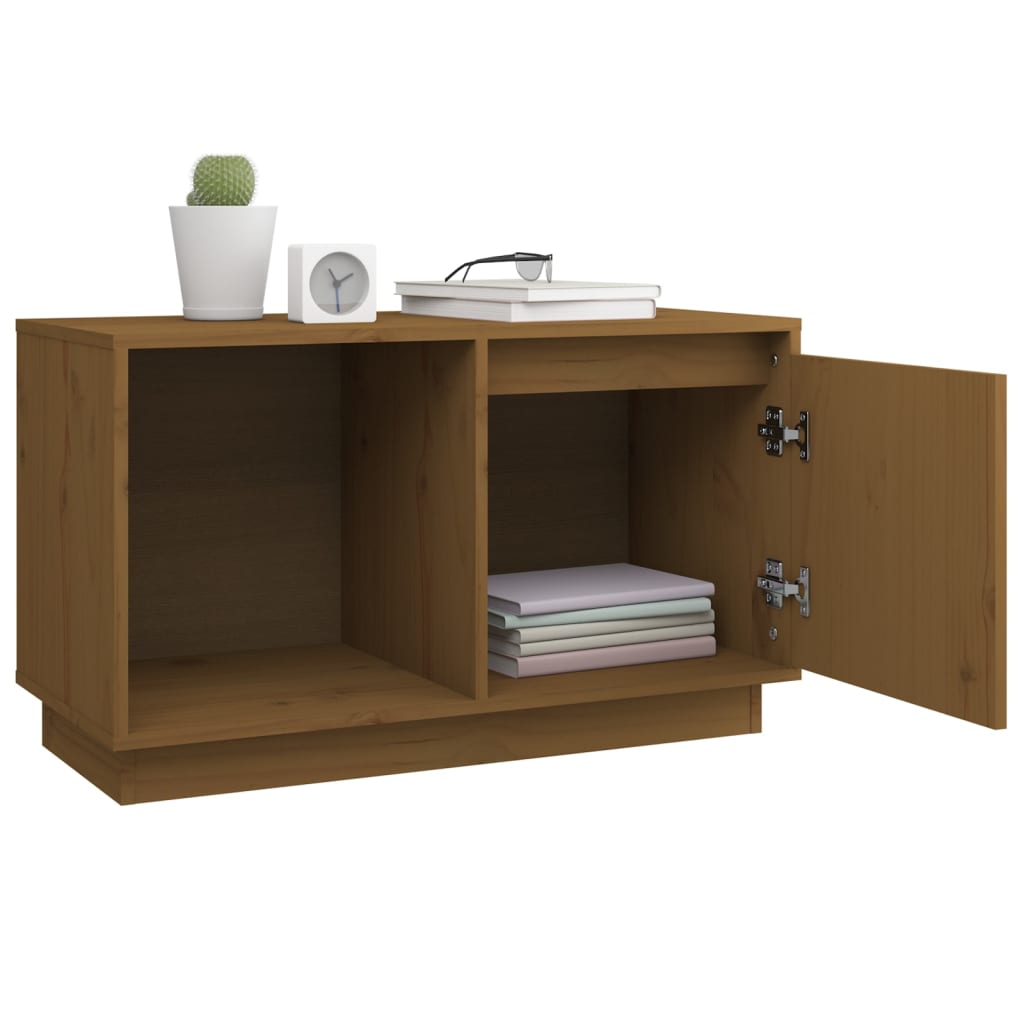 vidaXL TV-Schrank Honigbraun 74x35x44 cm Massivholz Kiefer