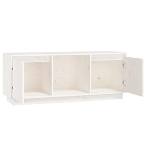 vidaXL TV-Schrank Weiß 110,5x35x44 cm Massivholz Kiefer