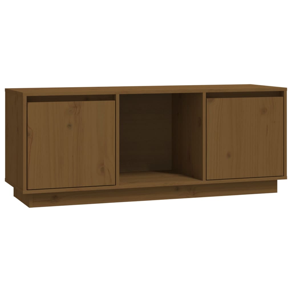 vidaXL TV-Schrank Honigbraun 110,5x35x44 cm Massivholz Kiefer