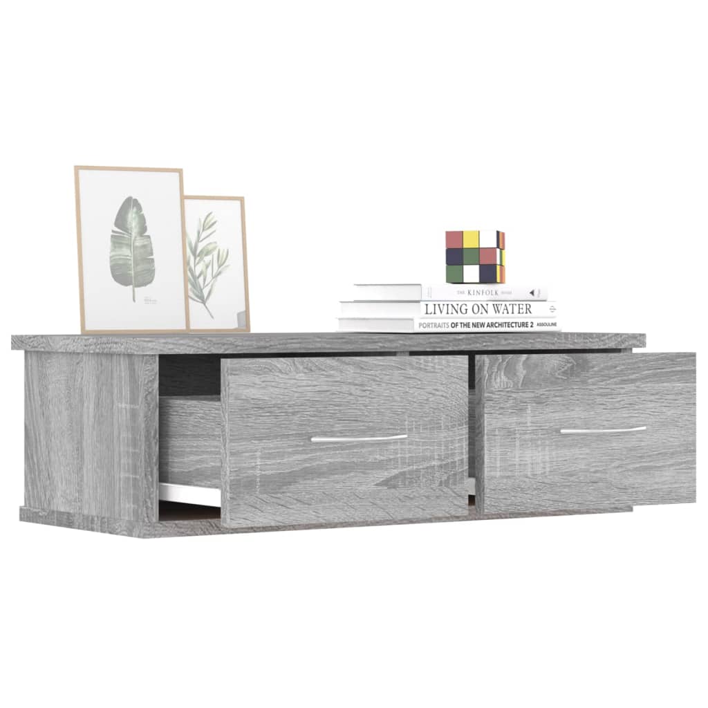 vidaXL Wandschrank Grau Sonoma 60x26x18,5 cm Holzwerkstoff