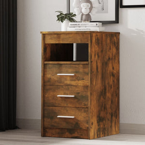 vidaXL Sideboard mit Schubladen Räuchereiche 40x50x76 cm Holzwerkstoff