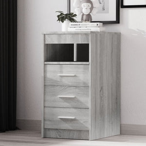 vidaXL Sideboard mit Schubladen Grau Sonoma 40x50x76 cm Holzwerkstoff