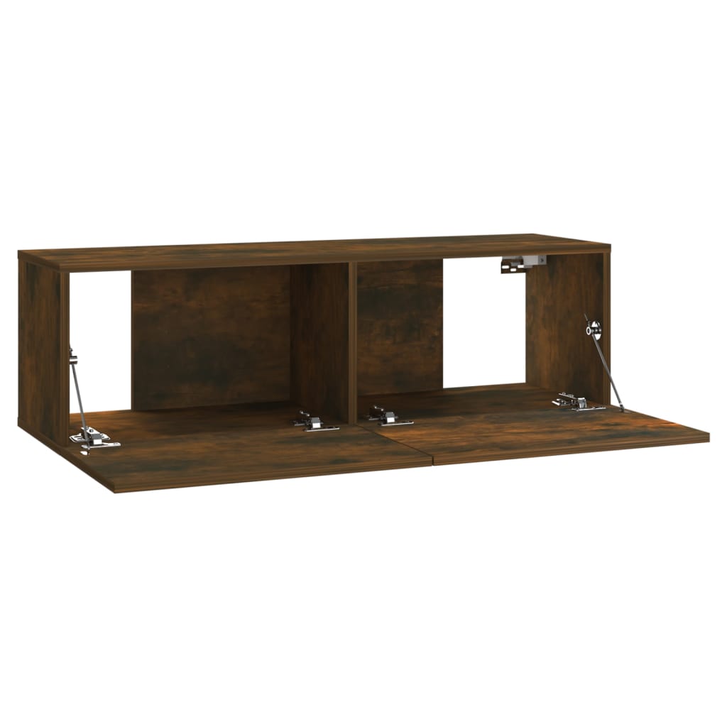 TV-Wandschrank Räuchereiche 100x30x30 cm Holzwerkstoff Stilecasa