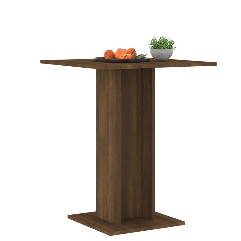 Bistrotisch Braun Eichen-Optik 60x60x75 cm Holzwerkstoff Stilecasa