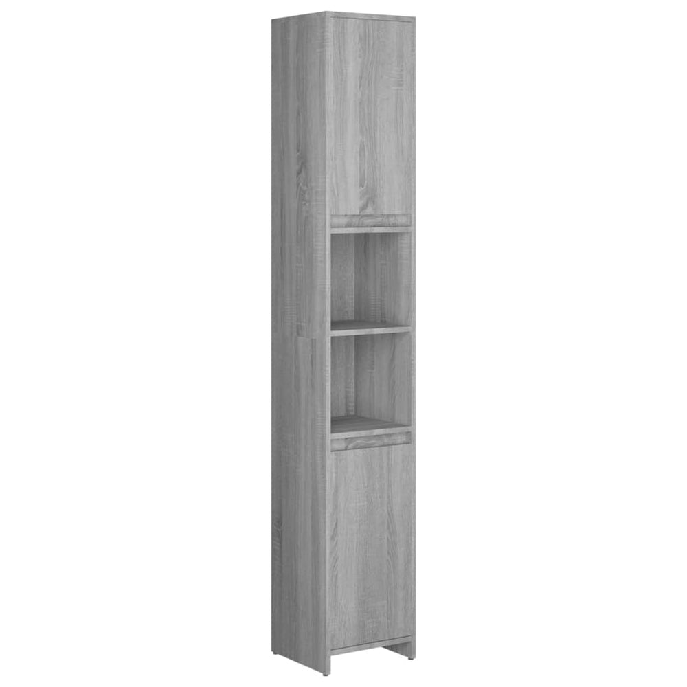 Badezimmerschrank Grau Sonoma 30x30x183,5 cm Holzwerkstoff Stilecasa