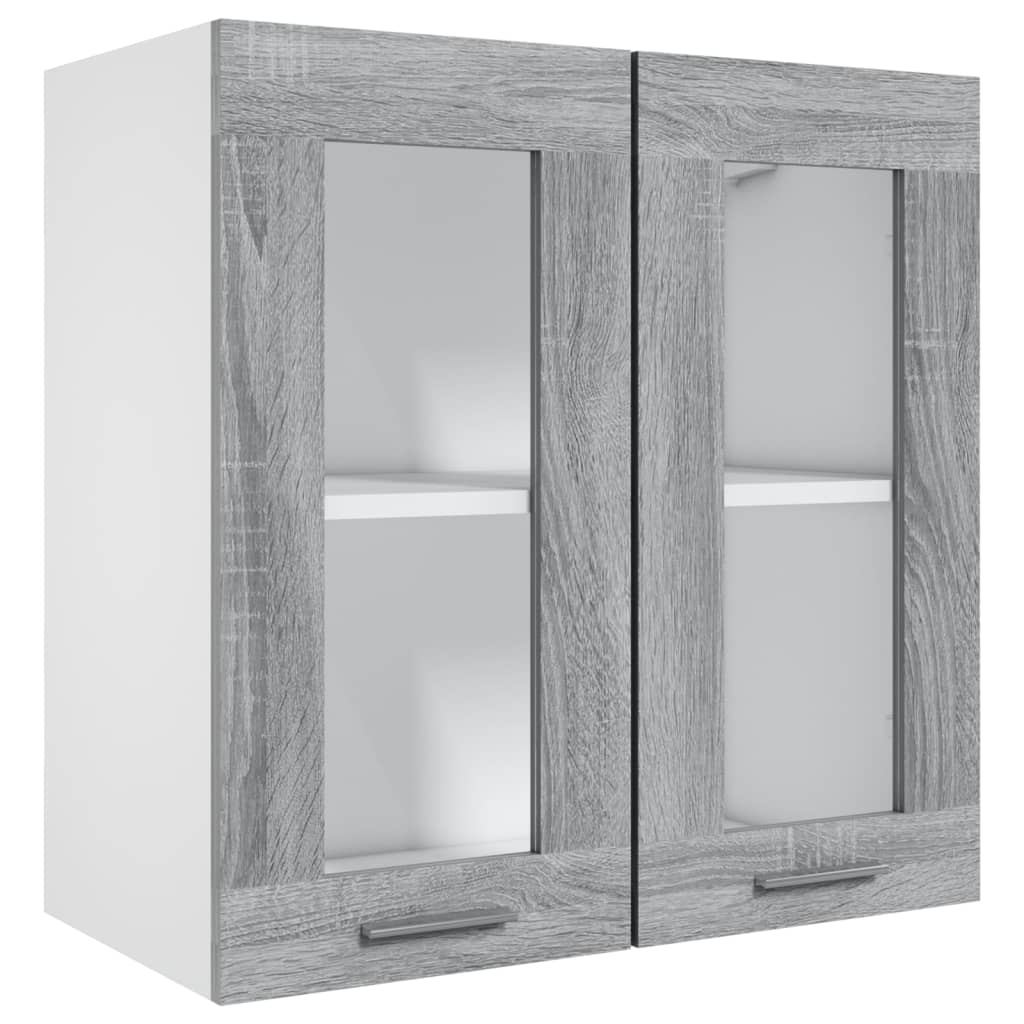 Hängeschrank Glas Grau Sonoma 60x31x60 cm Holzwerkstoff Stilecasa