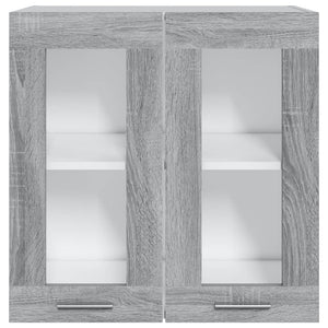 Hängeschrank Glas Grau Sonoma 60x31x60 cm Holzwerkstoff Stilecasa