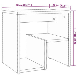 vidaXL Nachttisch Braun Eichen-Optik 40x30x40 cm Holzwerkstoff