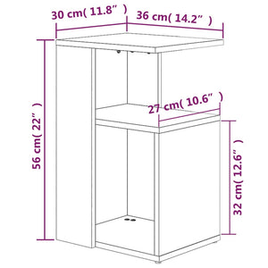 vidaXL Beistelltisch Braun Eichen-Optik 36x30x56 cm Holzwerkstoff