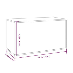 vidaXL Aufbewahrungstruhe Grau Sonoma 84x42x46 cm Holzwerkstoff