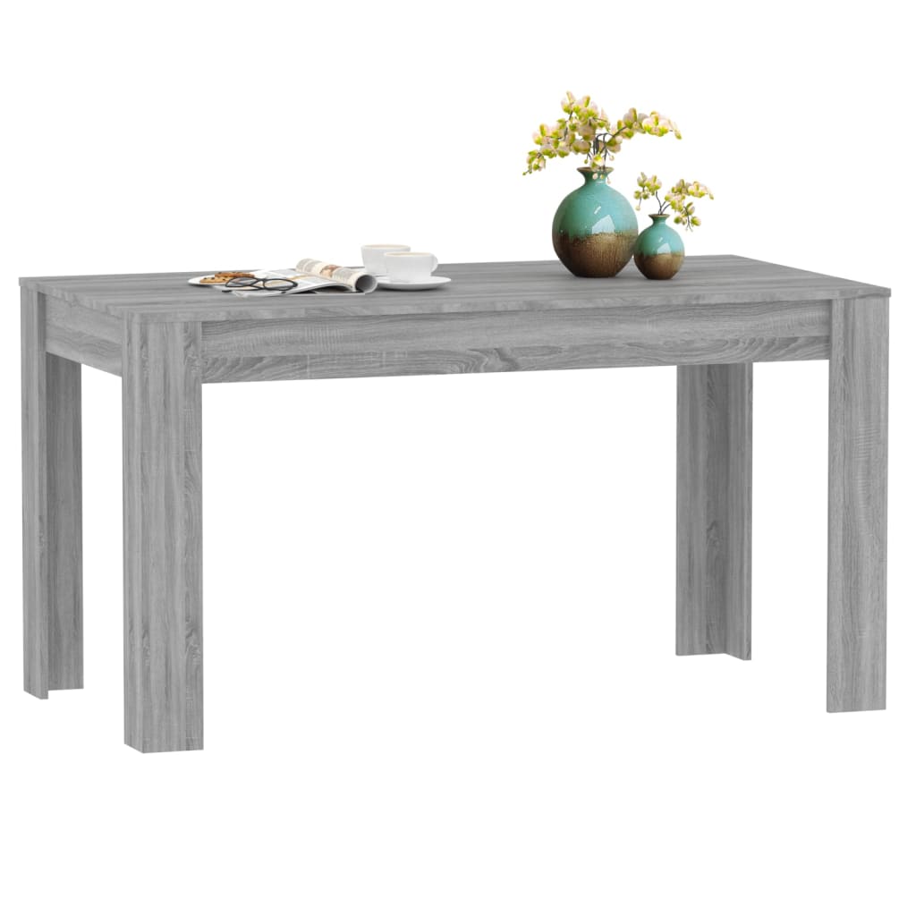 vidaXL Esstisch Grau Sonoma 140x74,5x76 cm Holzwerkstoff